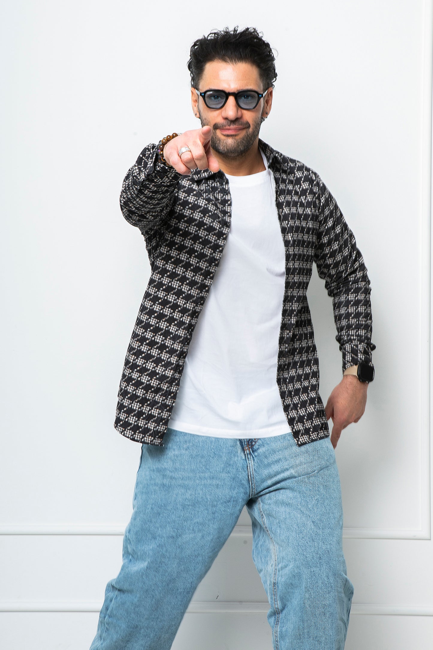 GIANNI LUPO 'zampi' overshirt