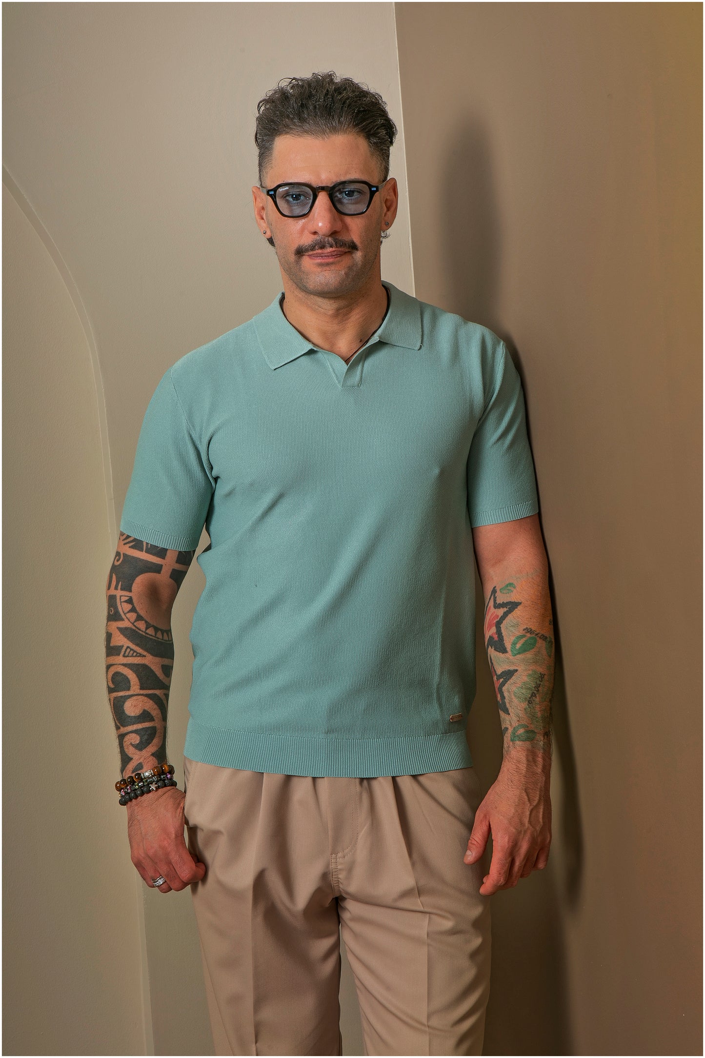 GIANNI LUPO ‘COLLARED’ T-SHIRT