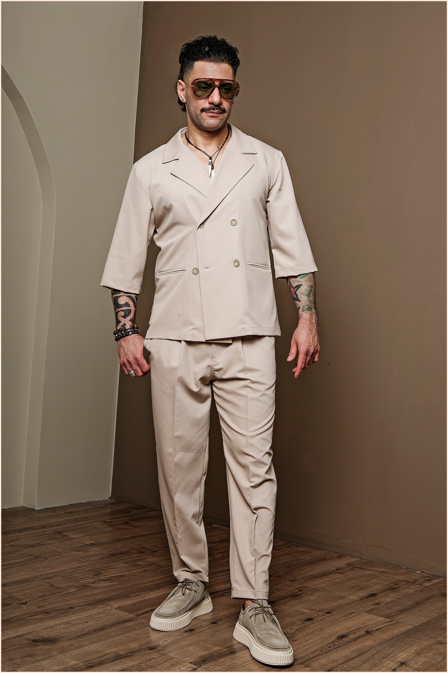 GIANNI LUPO BEIGE SZETT 'NADRÁG'