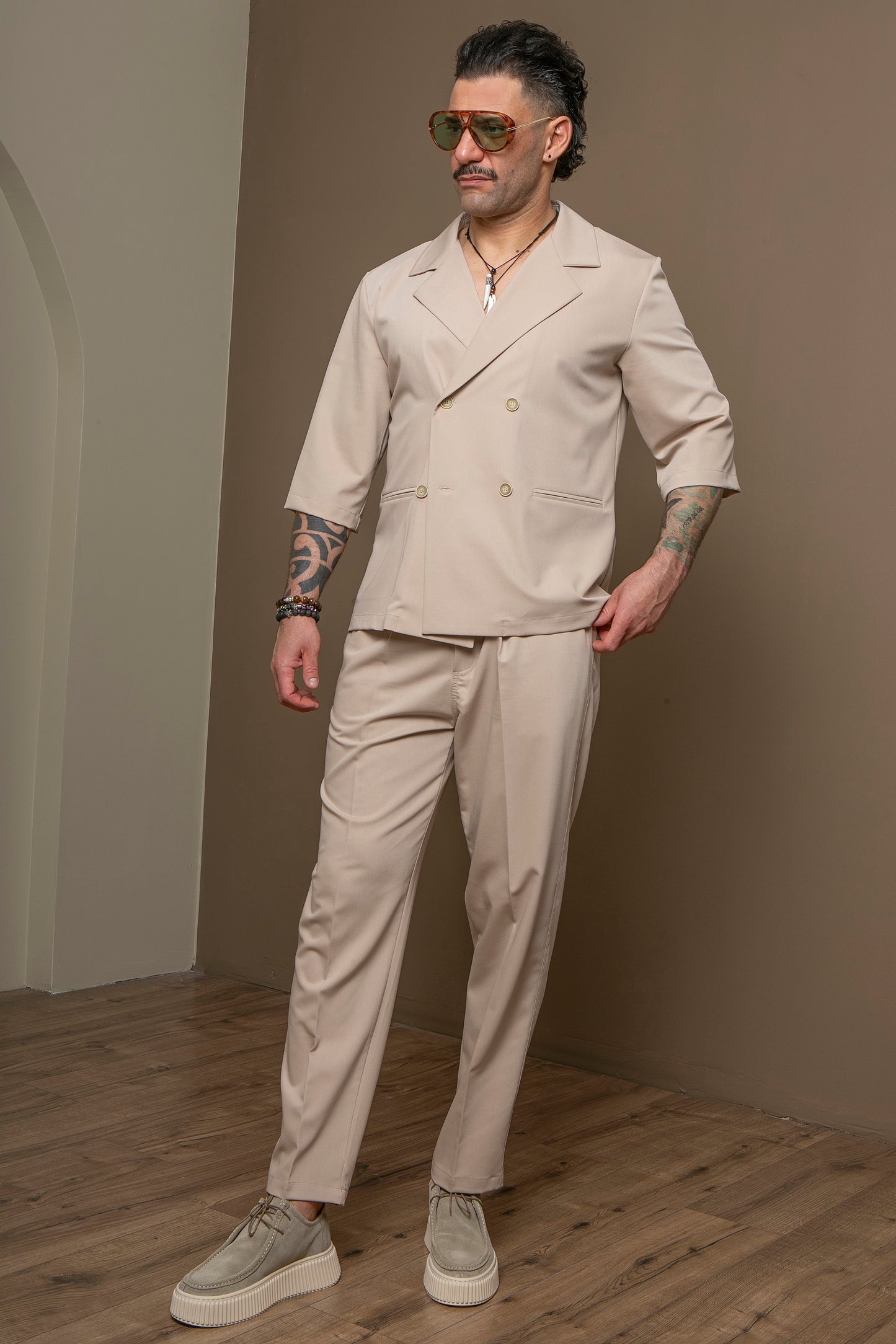 GIANNI LUPO BEIGE SZETT 'NADRÁG'