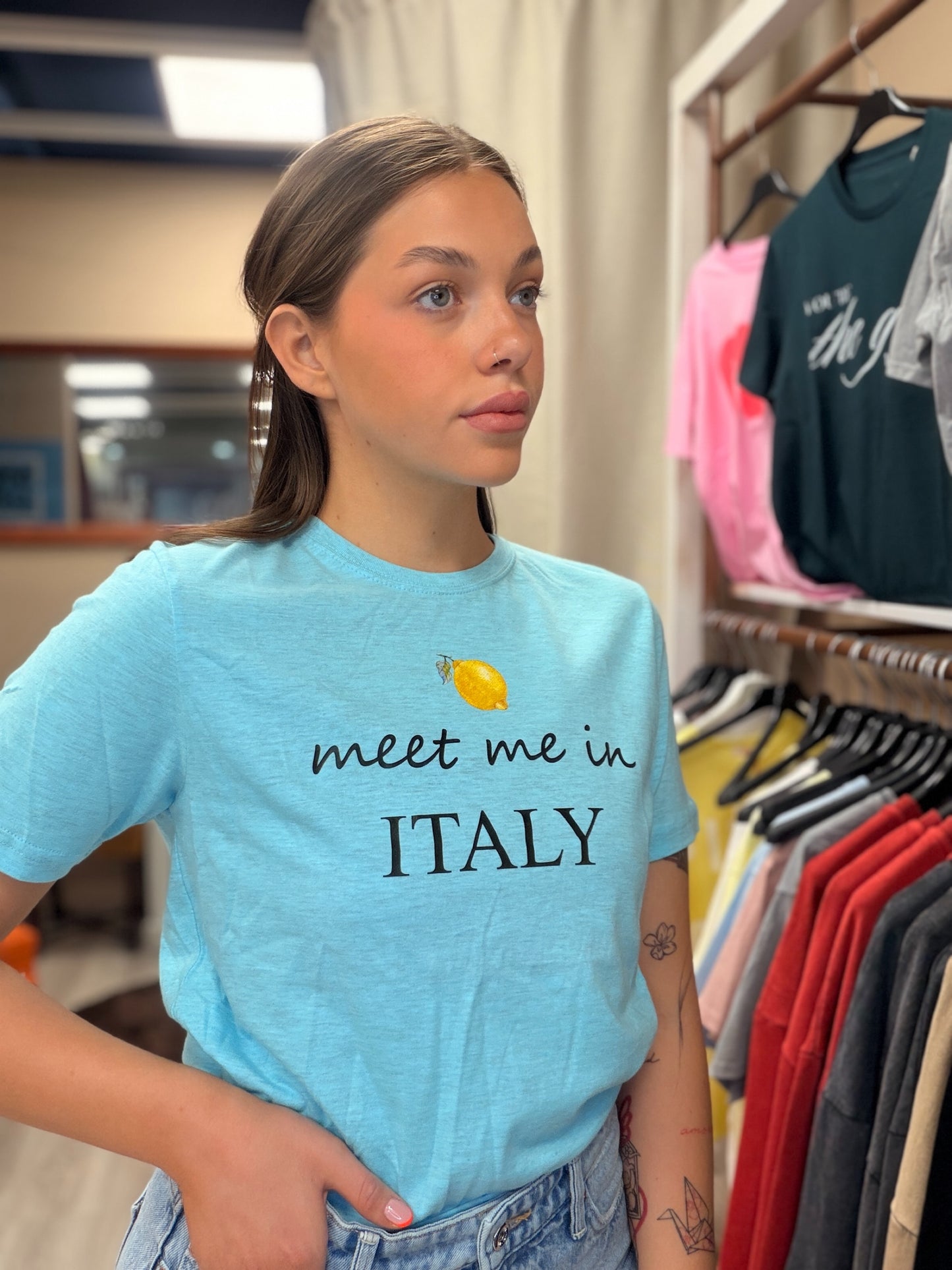‘MEET ME IN ITALY’ T-SHIRT